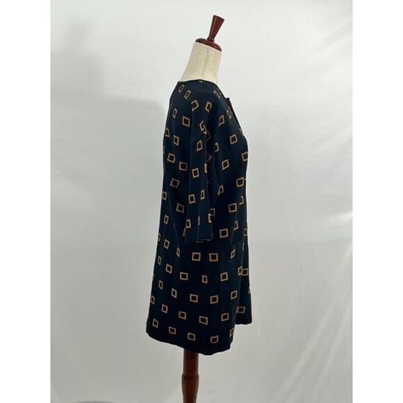 ACE & JIG Sz XXS Nova Dress Quad Black Mustard Gold Tunic Button Shirt Dress NWT - Picture 10 of 10